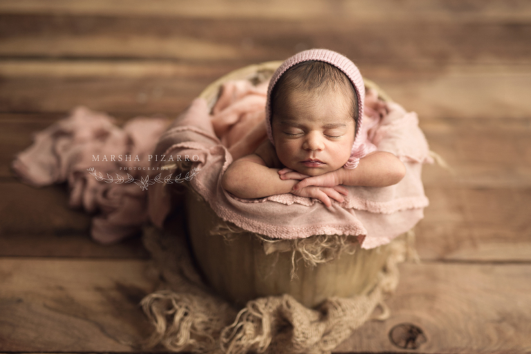 pink baby newborn photo