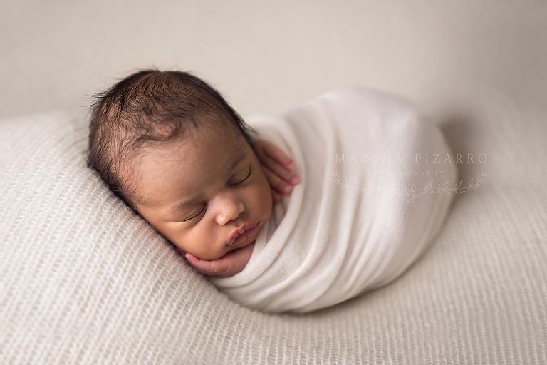 Calgary newborn bundled up