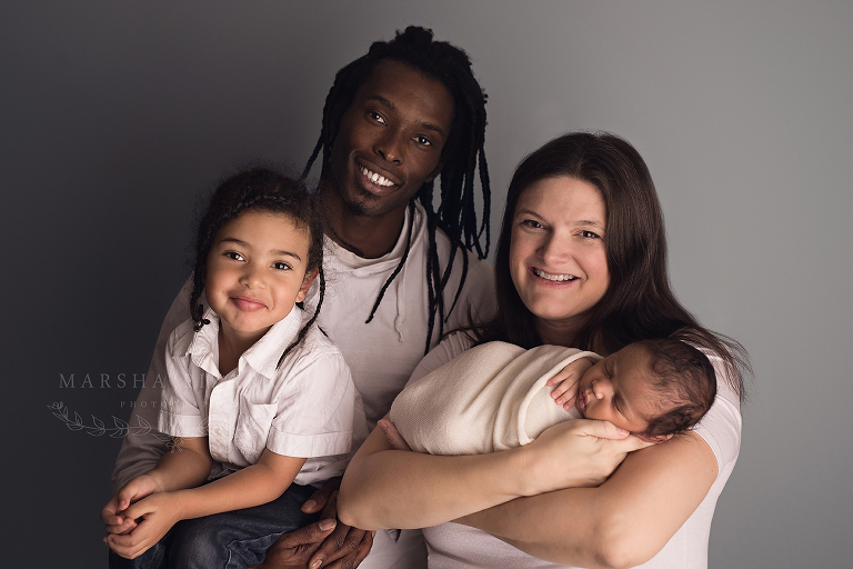 Calgary newborn with family