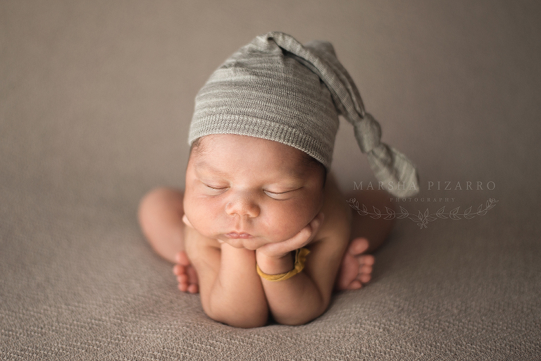 sleeping baby in hat