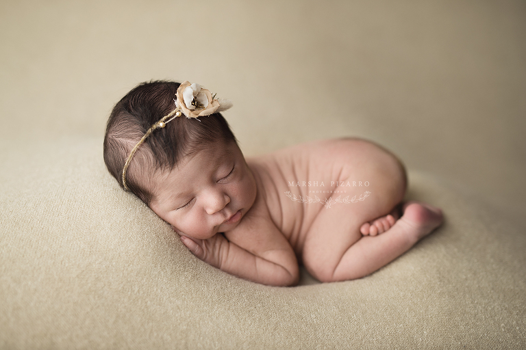 tushie up pose newborn baby photography